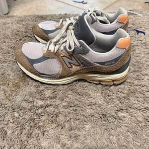 New Balance 2002R Gray and Tan Sneakers